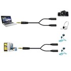 3 5mm Audio Splitter Headphone Y Adapter 1 Male To 2 Female Aux Stereo