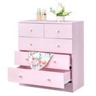 Tall Dresser For Bedroom Wooden Dresser With 5 Drawers Farmhouse Dresser Gray
