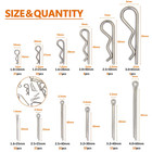 Ispinner 200pcs Cotter Pin Hairpin R Clips Assortment Kit  304 Stainless Steel 1