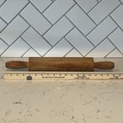 Antique Hard Maple Solid Wood Rolling Pin One Piece Handles Primitive 18 5 X 2 5
