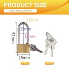 Solid Brass Padlock With Key  Pad Lock 2 05in  Wide Lock Body  Locker  2 Pack 