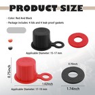 4pcs Car Battery Terminal Caps Kit positive negative 1 62 1 05 0 75 Inch