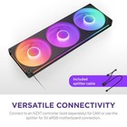 Nzxt - F360 Rgb Core - 360mm Single-frame Case Fan Unit With 3 X 120mm Rgb Fans
