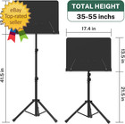 Sheet Music Stand Full Metal With Carrying Bag  Phone Holder And Clip  5 In 1