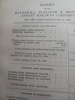 1909 Train Report Haverhill Plaistow   Newton Street Railway Electric Trolley Nh