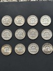 Franklin Half Dollar 90  Silver Lot Of 12 Coins  Uncertified