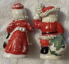 Vintage Napco Santa Claus And Mrs Claus Salt And Pepper Shakers