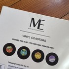 Vinyl Coasters New 4pc Coaster Set W   Record Holder