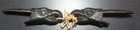 Pair Antique Cast Iron Eagle Head Decorations Finials     For Wagon Sleigh 1890s