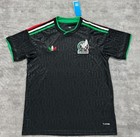 Mexico Black Soccer Jersey Men   s National Team Away Football Shirt Green Red