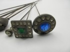 Lot Of 10 Antique Victorian Art Deco Hat Pin Lot Fashion Jewelry Brass Stone Vtg