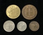 5 Coins Vintage Lot From Iceland  Circulated  1950s   1960s  Mixed Denominations