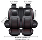 5 Seats Universal Car Seat Covers Deluxe Pu Leather Seat Cushion Full Set Cover