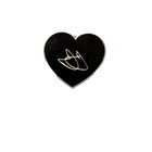 Joan Jett 2018 Tour Lapel Pin Heart Initials 1    Black Silver