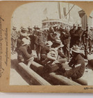 Spanish American War Soldiers Going To Manila Women Antique Stereoview Sv Photo