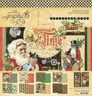 Graphic 45  christmas Time  Bundle   Pads Stickers Journal Cards Tags Die Cuts 