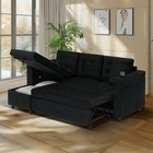 84 l Pull Out Sofa Bed L-shaped Sofa Couch With Storage Chaise For Living Room
