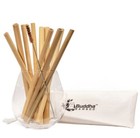 Buddha Bamboo Reusable Drinking Straws 10 Pack Cleaner case Smoothie Boba
