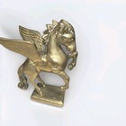Brass Pegasus Winged Horse Figurine On Base - Fantasy Collectible Sculpture