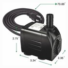 160gph Aquarium Water Pump Adjustable Submersible Pump For Fish Tank Statuar