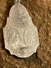 Vintage Sterling Silver  3 Way Medal  Pendant Jesus Mary  St  Christopher