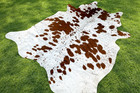 Large Cowhide Rugs Brown Area Rug Rodeo Western Farmhouse Home Decor 6 X 6 Ft