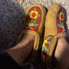 Vintage Beaded Moccasins Ladies Slippers Sz 9 About Hand Made Native American