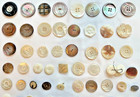 Vintage Mother Of Pearl Button Lot  Carved mini   128-1 To 1 2-1 8 Inch Diameter