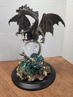 Dragon Of Wisdom Crystal Ball - Franklin Mint Julie Bell Bronze Statue Make Offr