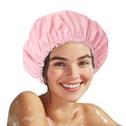 Double-layer Waterproof Shower Cap Reusable Tpu Hair Protector For Women   Men