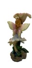 Fairy Holding Flower Candle Holder  Figurine Statue By Long Arch Vintage 6  Tall