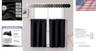 Black Short Blackout Curtains For Small Bedroom Window 36 Inches Long 2 Panels 