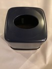 International Inc  Tissue Dispenser Over The Top Tissue Box Cover Blue silver