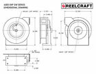 Reelcraft 4435 Olp 1 4 X 35 Ft Hose Reel Industrial Air   Water  300 Psi  Usa