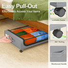 Under Bed Storage With Wheels  48l Underbed Storage Containers With Lids - Rolli