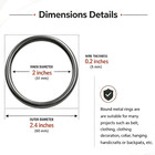 2   Metal O-ring Buckle Connector Round Loops Non Welded For Bags Webbing Purse