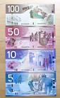 2004-2006 Canadian Paper Bill Set  100  50  10  5 Canada Banknote - Cb13