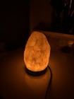 Himalayan Salt Crystal Lamp Orange Night Light Corded On off Switch