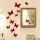 12pcs Butterfly Wall Stickers 3d Vinly Decal For Home   Festival Decoration Gift