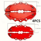 Sporty 4-piece Sleek Sturdy Aesthetic 4pcs 3d Style Car Disc Brake Caliper Cover