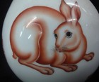 Rare Chinese Antique Hand Painting Two Rabbits Porcelain Vase  langshining  Mark