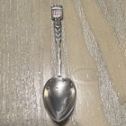 Monaco Souvenir Collectible Spoon Silver Tone Red Enamel Crest