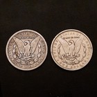 1886-o  1 Dollar Morgan Silver Dollar Lot Of  2  Coins Vg f 1890-o 