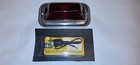 Vintage Bargman Red Glass Tail Light 5-sided Mound Shape Lens    Mounting Frame