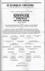 Stranger Things - The First Shadow Broadway Playbill T  R  Knight Mint