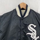 Starter Chicago White Sox Jacket Medium Black Vintage Mlb Diamond Collection