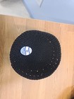 Black Knitted Kippah  Size Medium  Made In Israel 