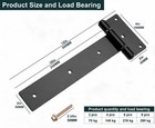 12in T-strap Gate Hinges 180  open Heavy Duty Tee Hinge Middle El180  