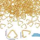 1 Box 300pcs Triangle Open Jump Rings 12mm Iron Pinch Clip Bails Hang Drops