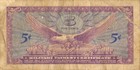 Usa   Mpc  5  Cents  1964  Series  641  Plate   32  Circulated Banknote Iii